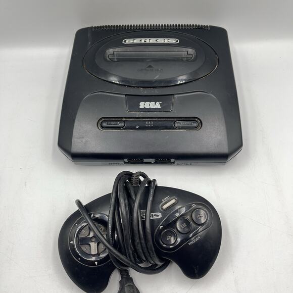 SEGA Genesis Model 2 Console - Black W/ 1 Original Controller - TESTED - Picture 1 of 9